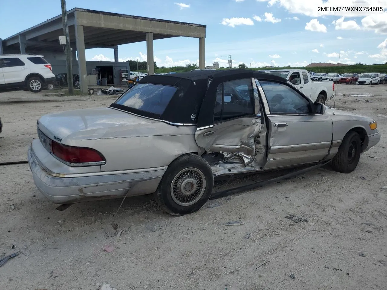 1992 Mercury Grand Marquis Gs VIN: 2MELM74WXNX754605 Lot: 72594934