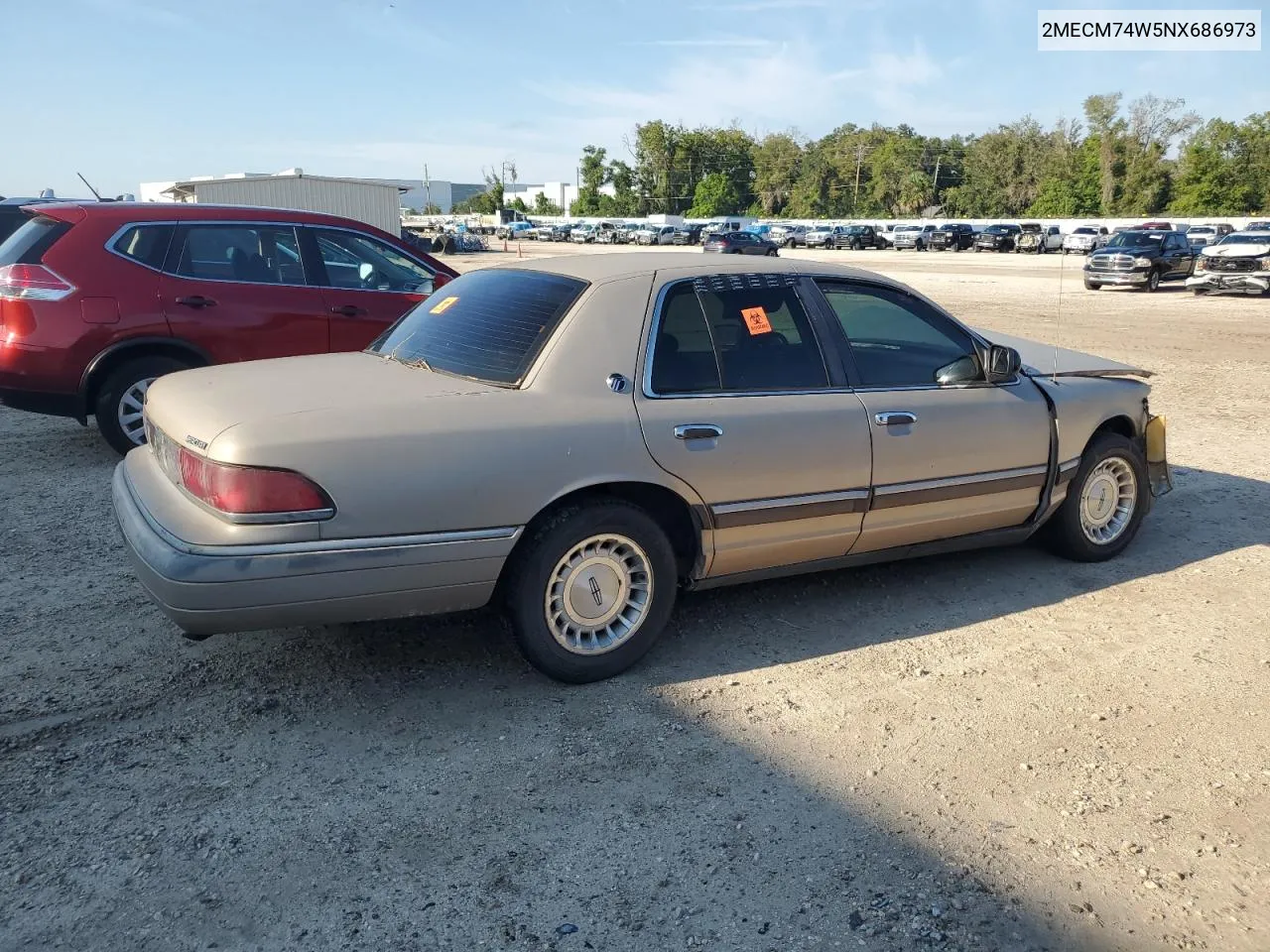 1992 Mercury Grand Marquis Gs VIN: 2MECM74W5NX686973 Lot: 73758384