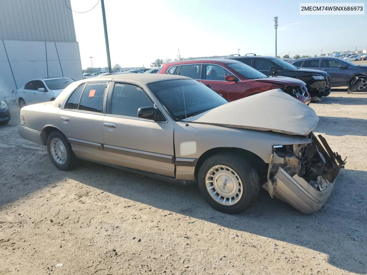 1992 Mercury Grand Marquis Gs VIN: 2MECM74W5NX686973 Lot: 73758384