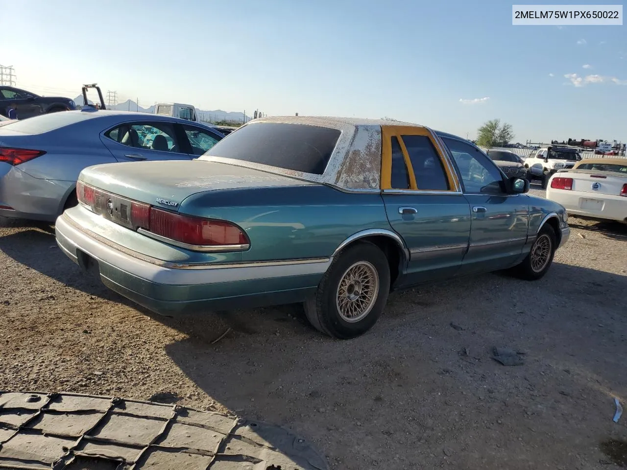 1993 Mercury Grand Marquis Ls VIN: 2MELM75W1PX650022 Lot: 73736074