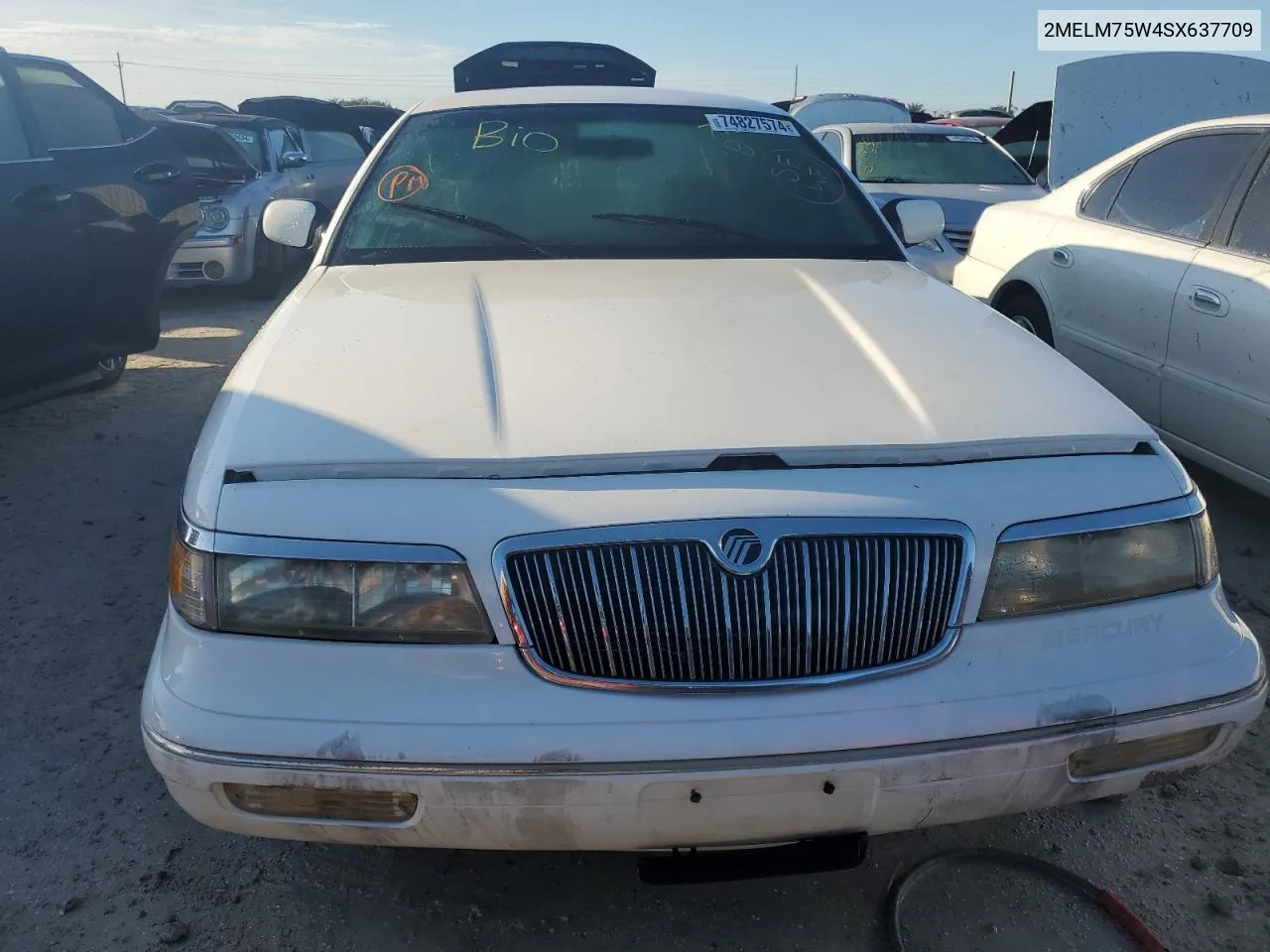 1995 Mercury Grand Marquis Ls VIN: 2MELM75W4SX637709 Lot: 74827574