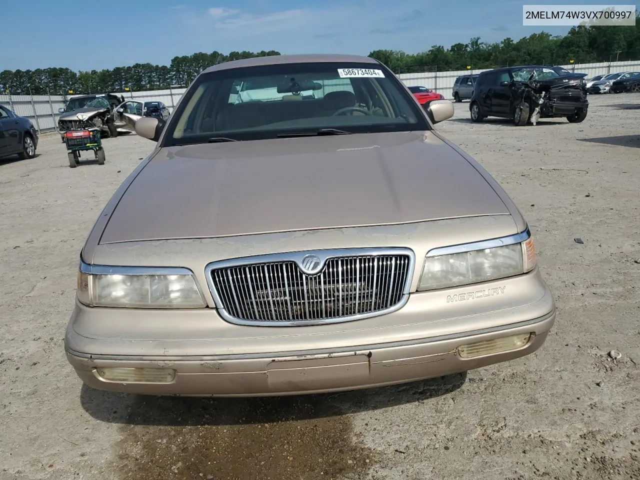 1997 Mercury Grand Marquis Gs VIN: 2MELM74W3VX700997 Lot: 58673404