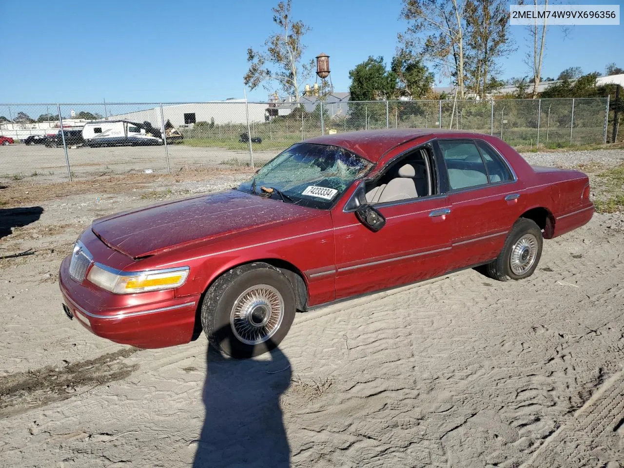 1997 Mercury Grand Marquis Gs VIN: 2MELM74W9VX696356 Lot: 74233334