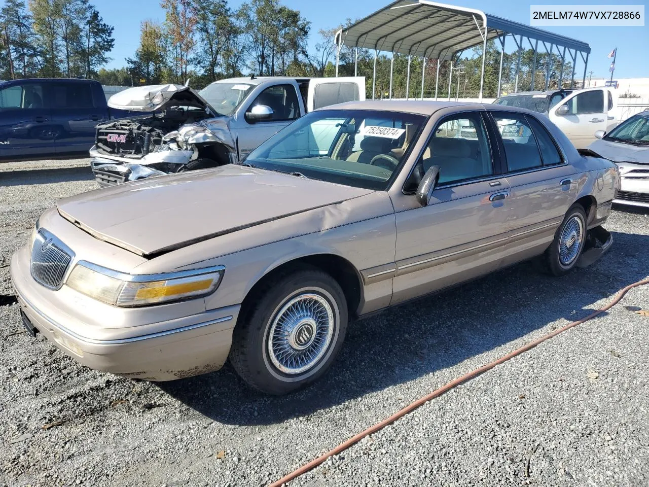 1997 Mercury Grand Marquis Gs VIN: 2MELM74W7VX728866 Lot: 75250374