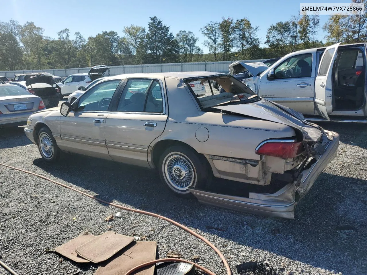 1997 Mercury Grand Marquis Gs VIN: 2MELM74W7VX728866 Lot: 75250374