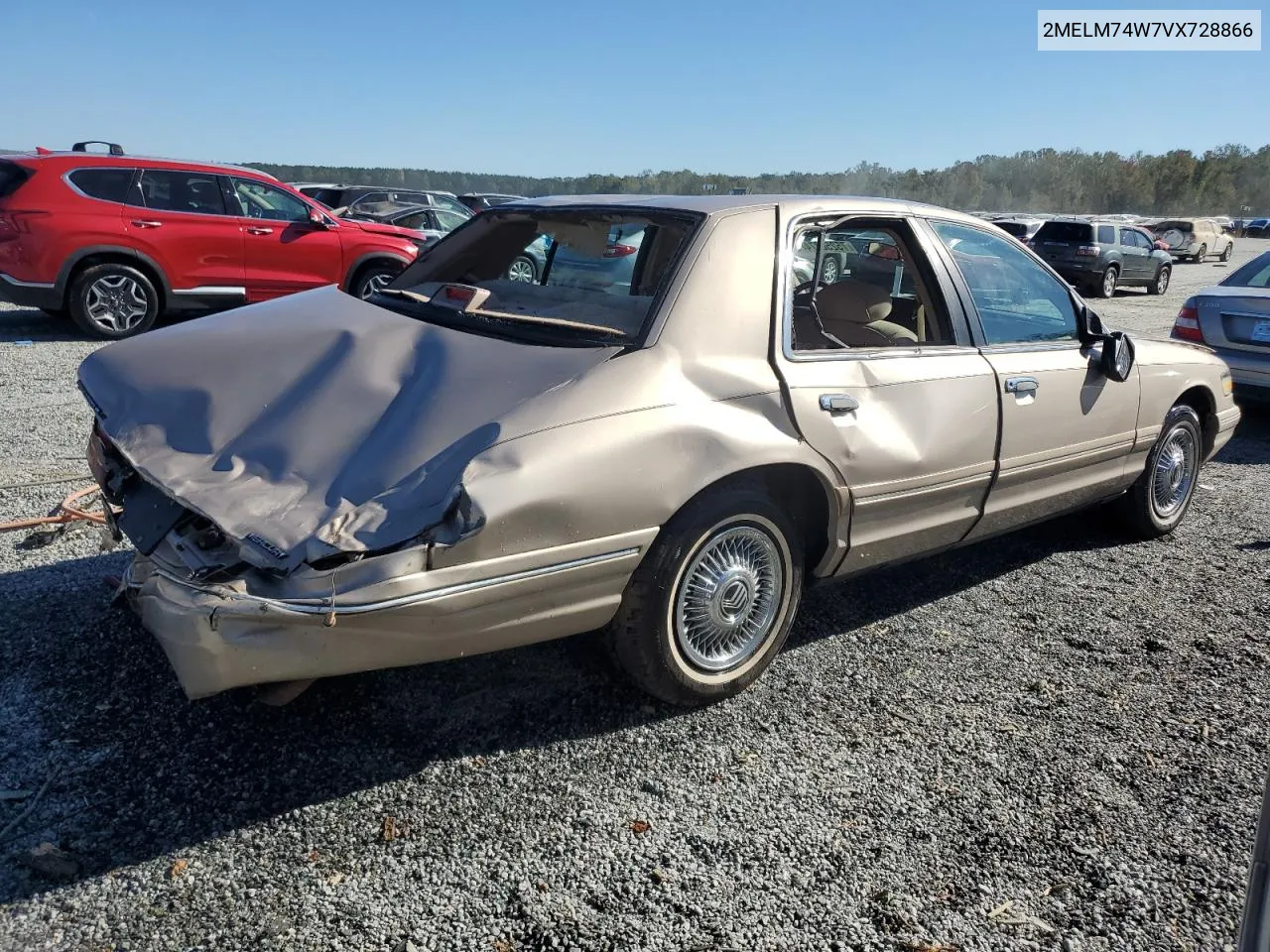 1997 Mercury Grand Marquis Gs VIN: 2MELM74W7VX728866 Lot: 75250374