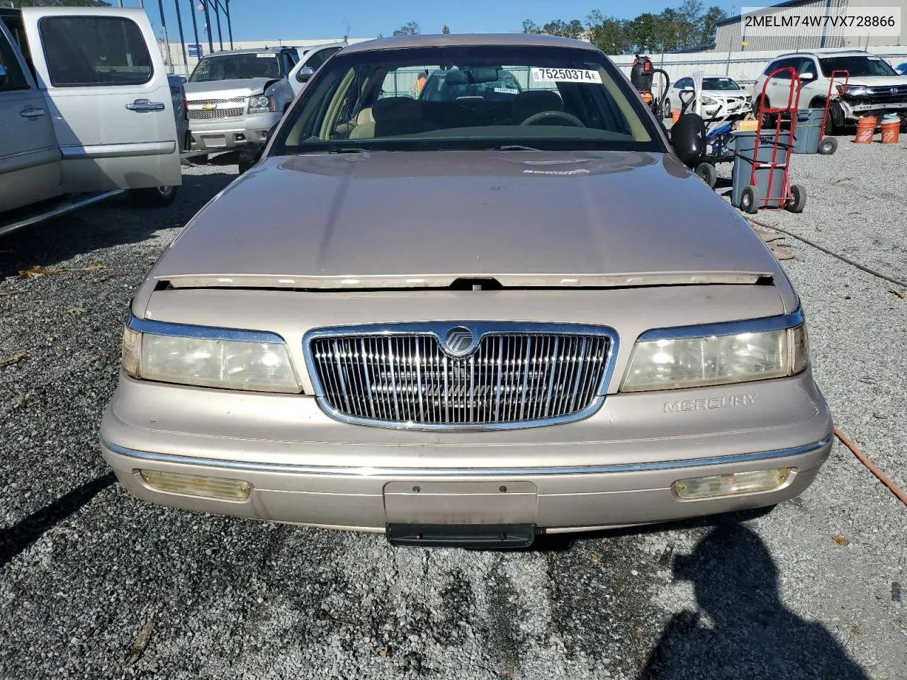 1997 Mercury Grand Marquis Gs VIN: 2MELM74W7VX728866 Lot: 75250374