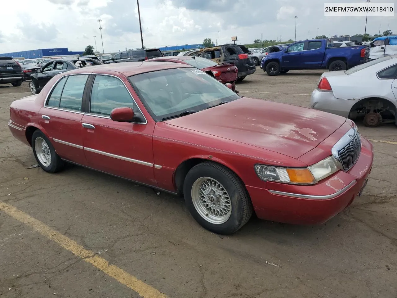 1998 Mercury Grand Marquis Ls VIN: 2MEFM75WXWX618410 Lot: 65346324