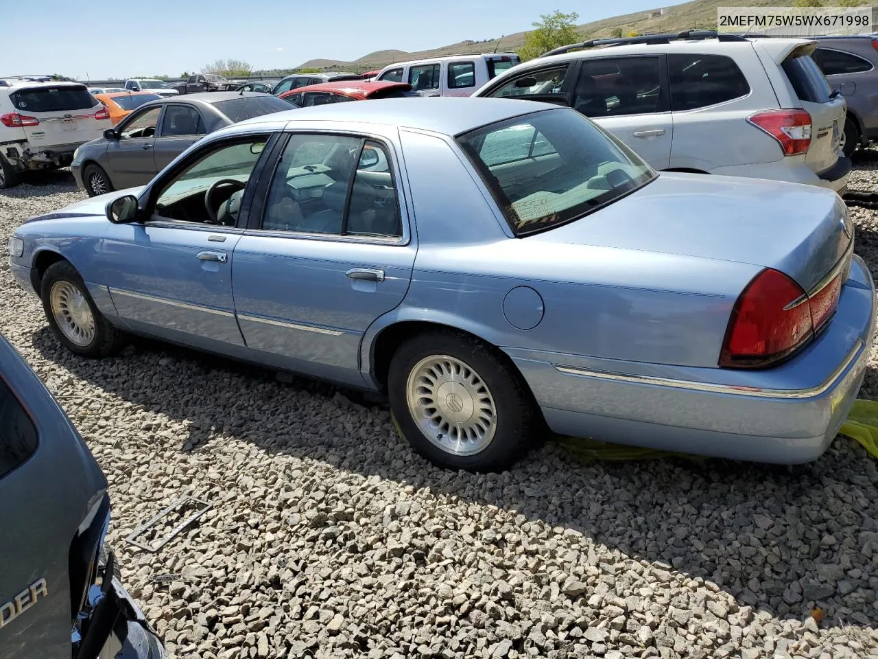 1998 Mercury Grand Marquis Ls VIN: 2MEFM75W5WX671998 Lot: 69538034