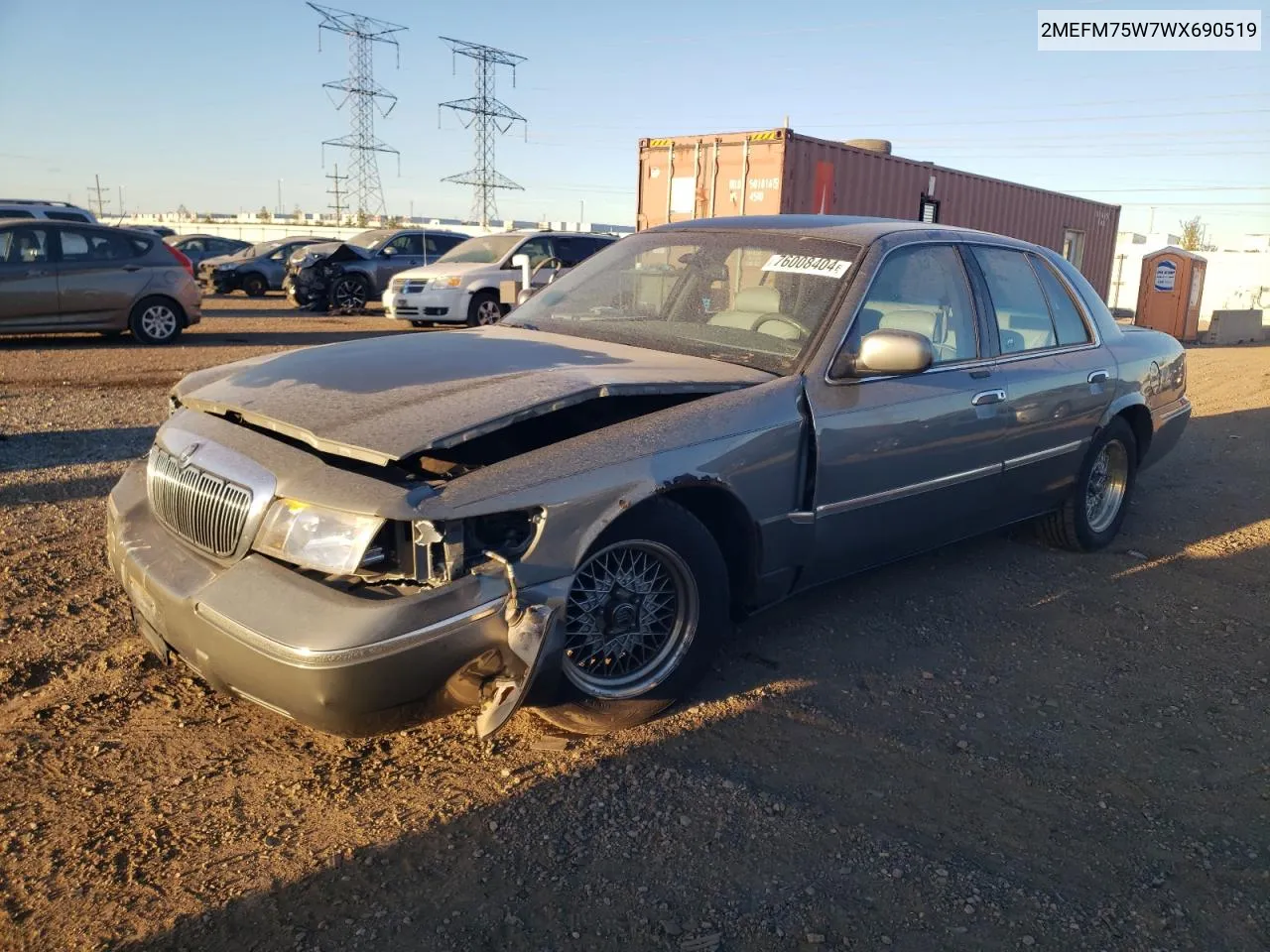 1998 Mercury Grand Marquis Ls VIN: 2MEFM75W7WX690519 Lot: 76008404