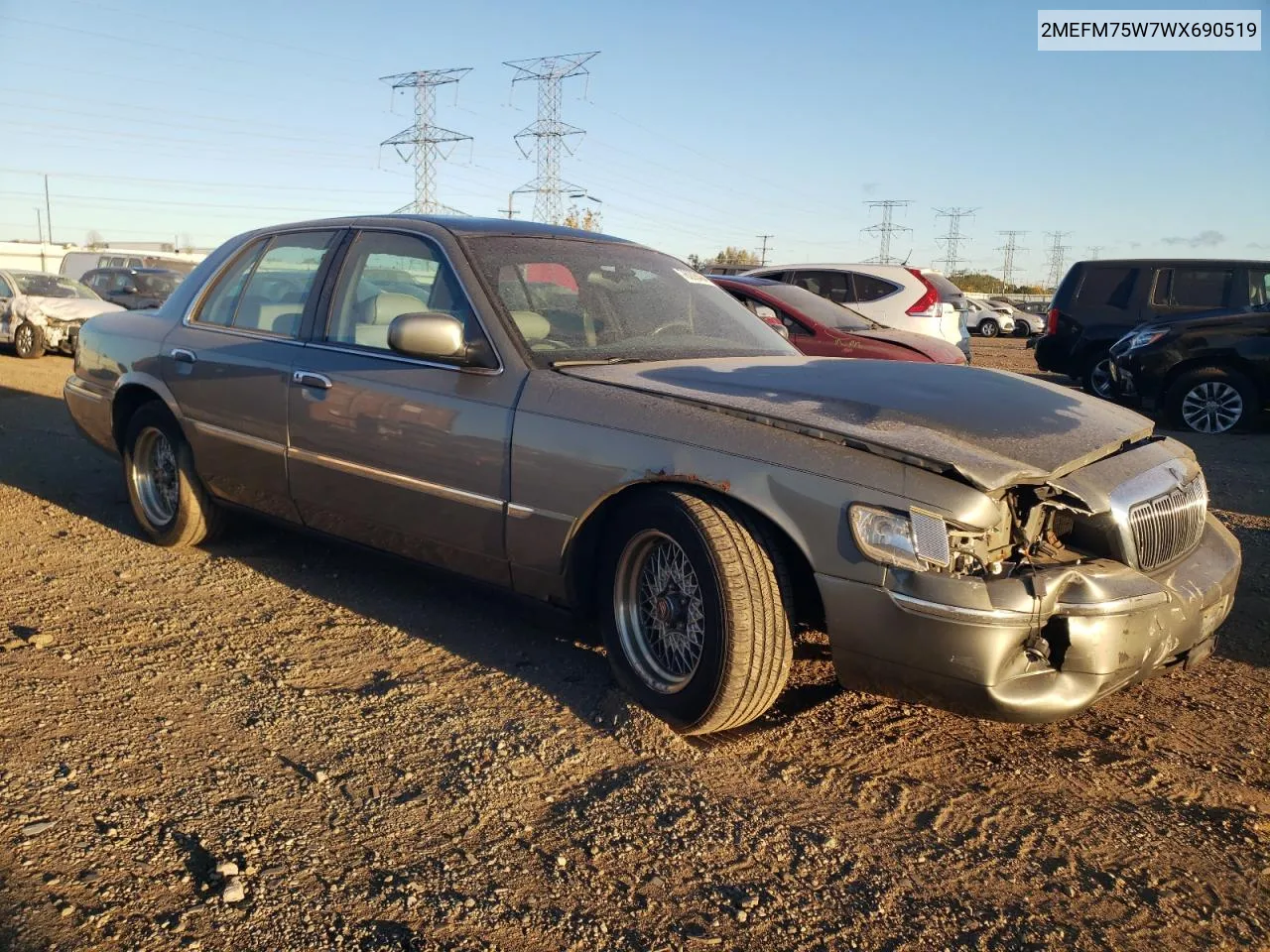 1998 Mercury Grand Marquis Ls VIN: 2MEFM75W7WX690519 Lot: 76008404