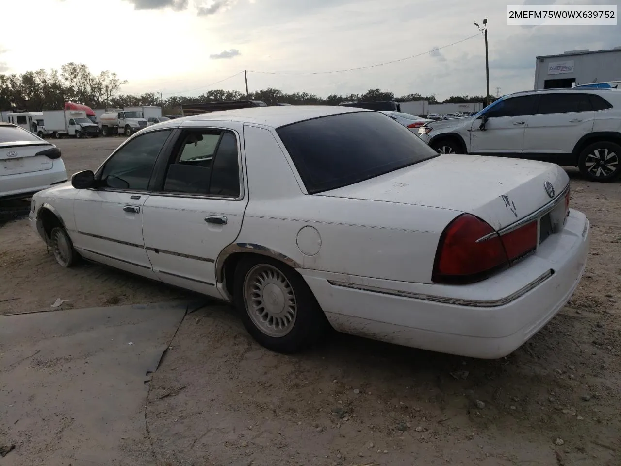 1998 Mercury Grand Marquis Ls VIN: 2MEFM75W0WX639752 Lot: 77842214