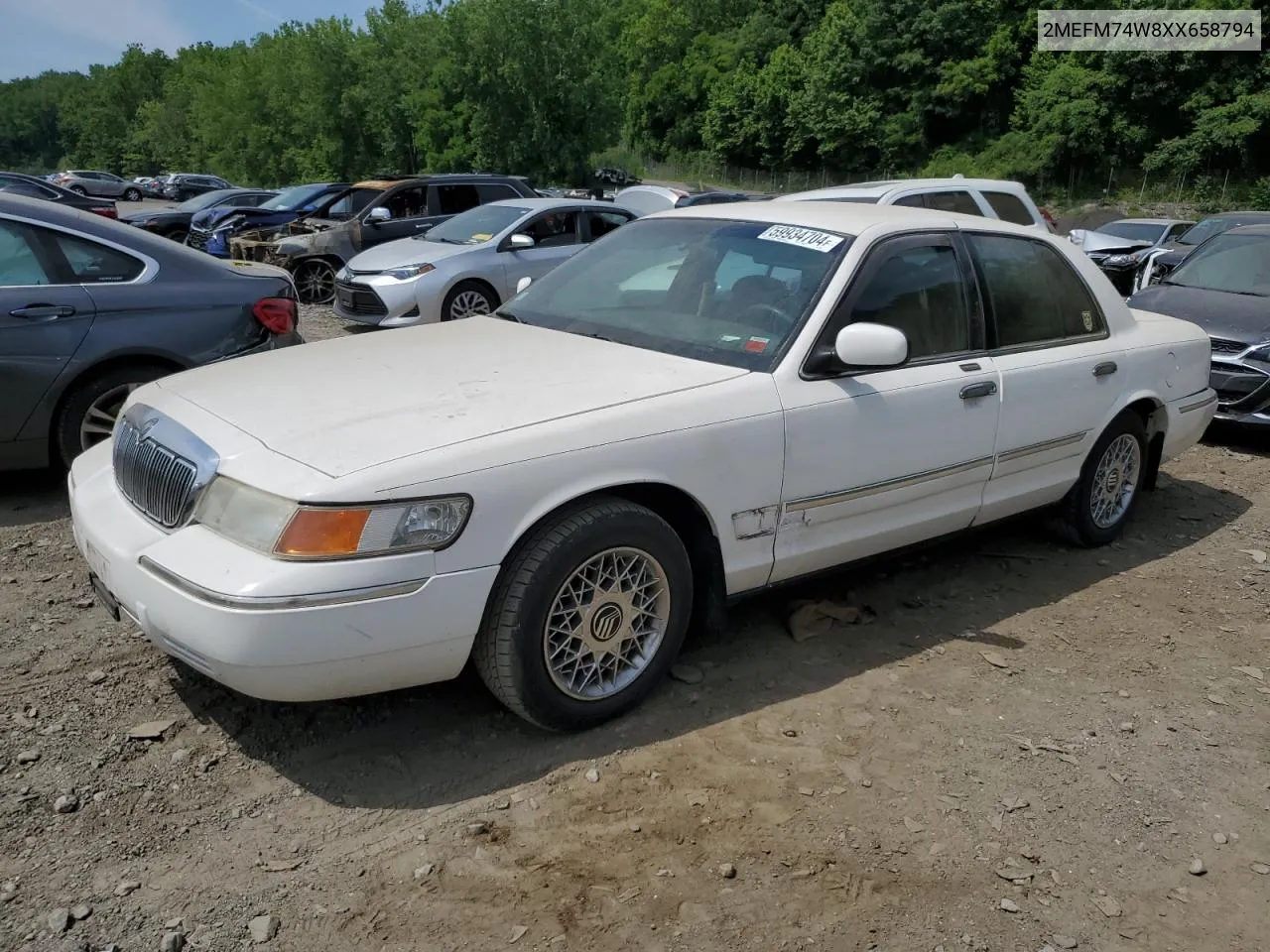 1999 Mercury Grand Marquis Gs VIN: 2MEFM74W8XX658794 Lot: 59934704