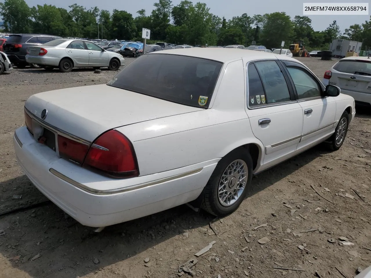 1999 Mercury Grand Marquis Gs VIN: 2MEFM74W8XX658794 Lot: 59934704