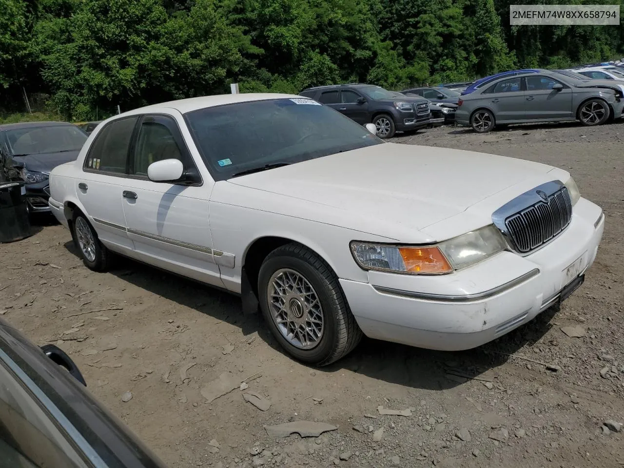 1999 Mercury Grand Marquis Gs VIN: 2MEFM74W8XX658794 Lot: 59934704