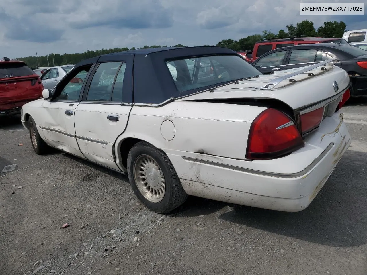 1999 Mercury Grand Marquis Ls VIN: 2MEFM75W2XX717028 Lot: 60423744