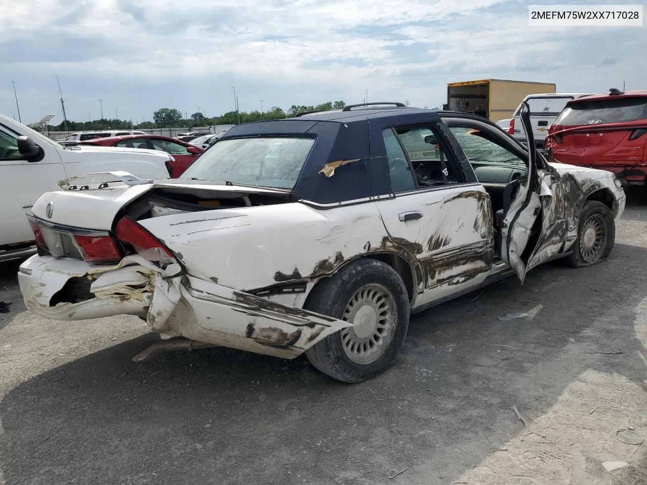 1999 Mercury Grand Marquis Ls VIN: 2MEFM75W2XX717028 Lot: 60423744