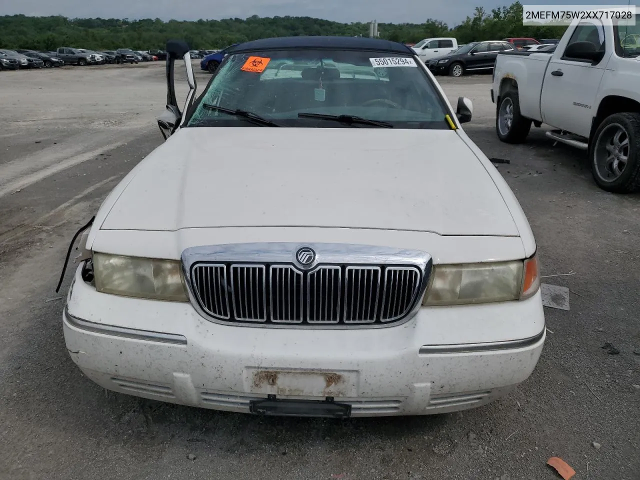 1999 Mercury Grand Marquis Ls VIN: 2MEFM75W2XX717028 Lot: 60423744