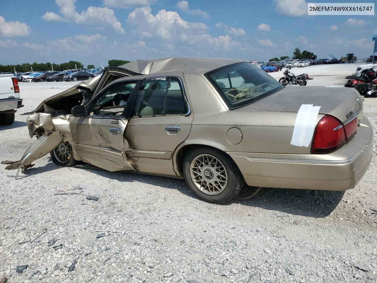 1999 Mercury Grand Marquis Gs VIN: 2MEFM74W9XX616747 Lot: 68140474