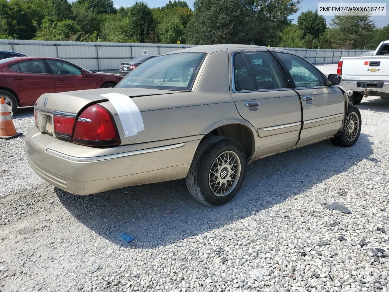 1999 Mercury Grand Marquis Gs VIN: 2MEFM74W9XX616747 Lot: 68140474