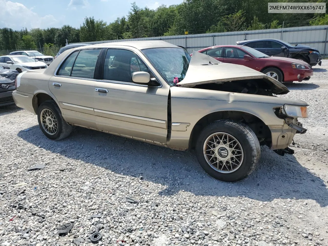 1999 Mercury Grand Marquis Gs VIN: 2MEFM74W9XX616747 Lot: 68140474