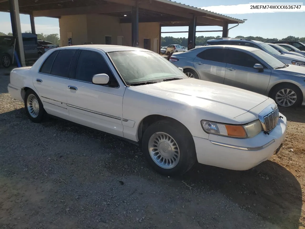 1999 Mercury Grand Marquis Gs VIN: 2MEFM74WXXX636747 Lot: 72039594