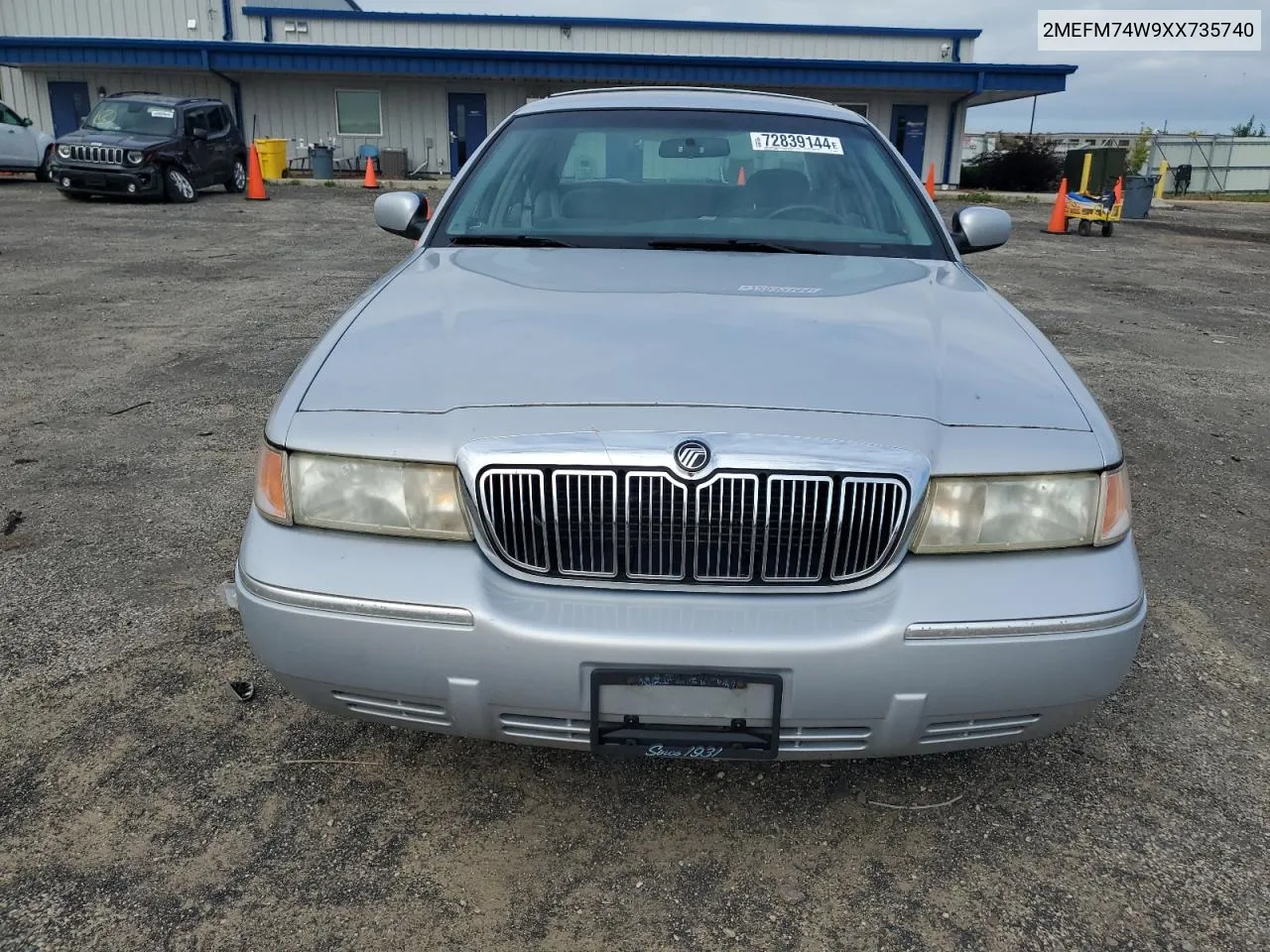 1999 Mercury Grand Marquis Gs VIN: 2MEFM74W9XX735740 Lot: 72839144