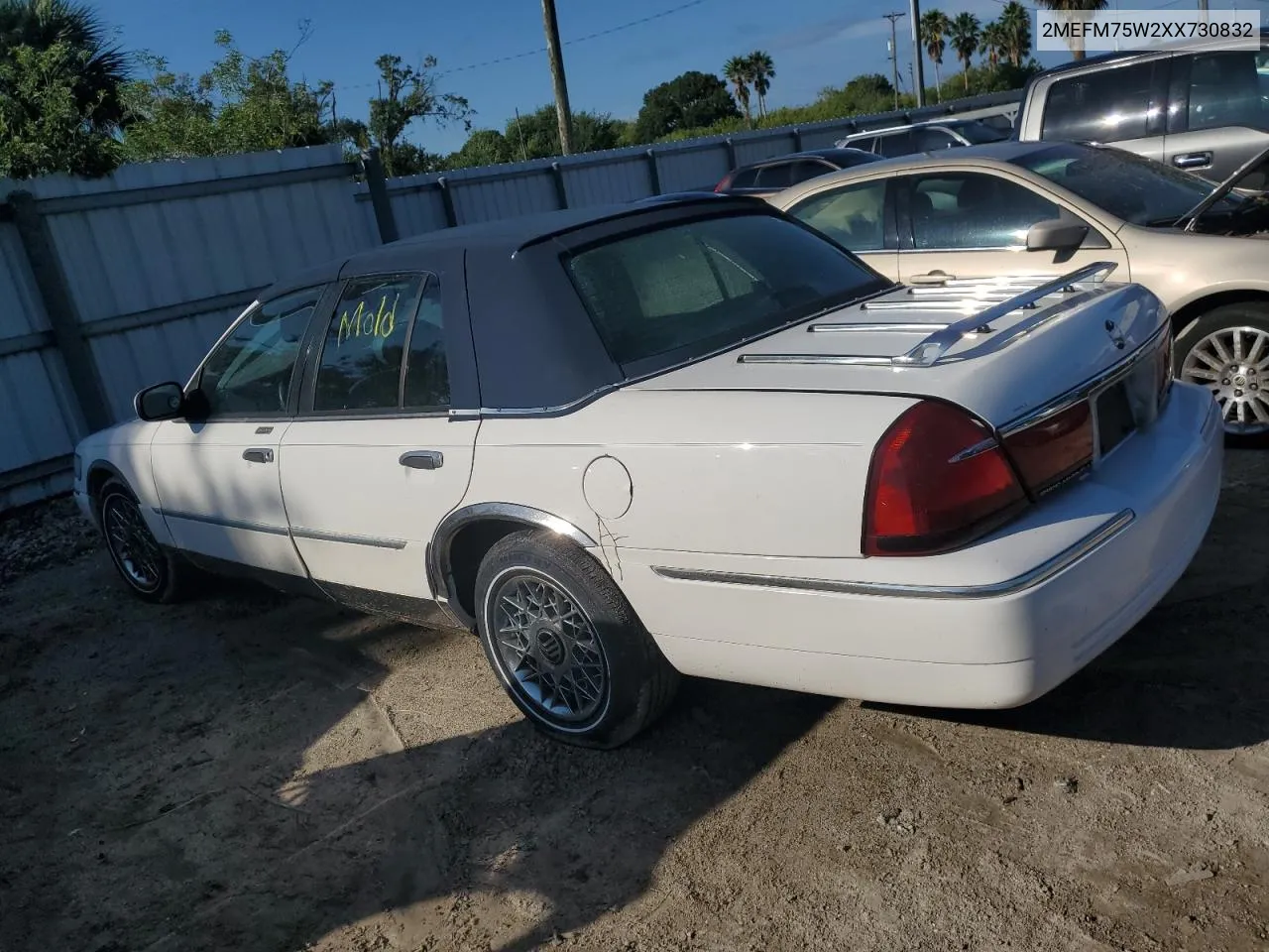 1999 Mercury Grand Marquis Ls VIN: 2MEFM75W2XX730832 Lot: 74223034