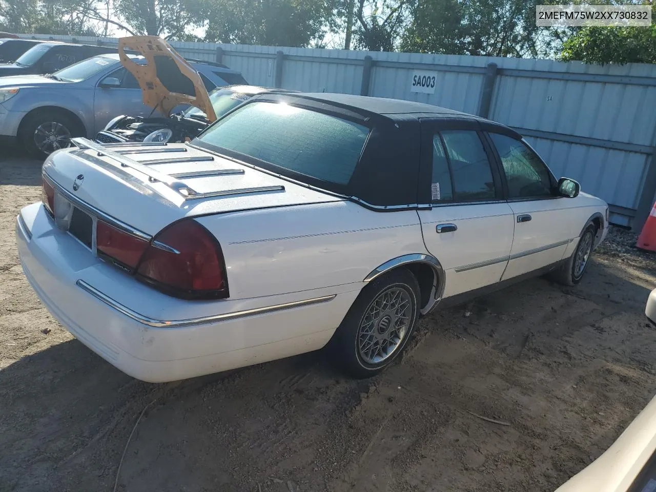 1999 Mercury Grand Marquis Ls VIN: 2MEFM75W2XX730832 Lot: 74223034