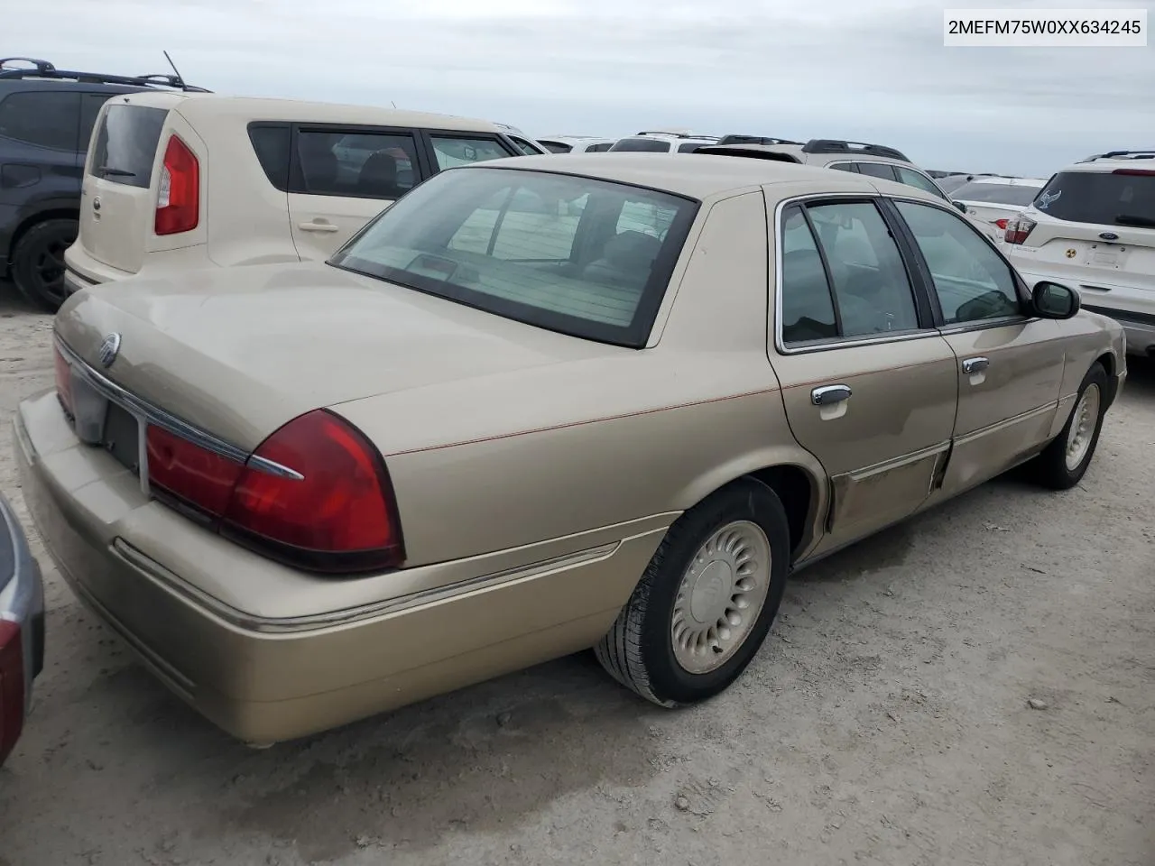 1999 Mercury Grand Marquis Ls VIN: 2MEFM75W0XX634245 Lot: 74571554