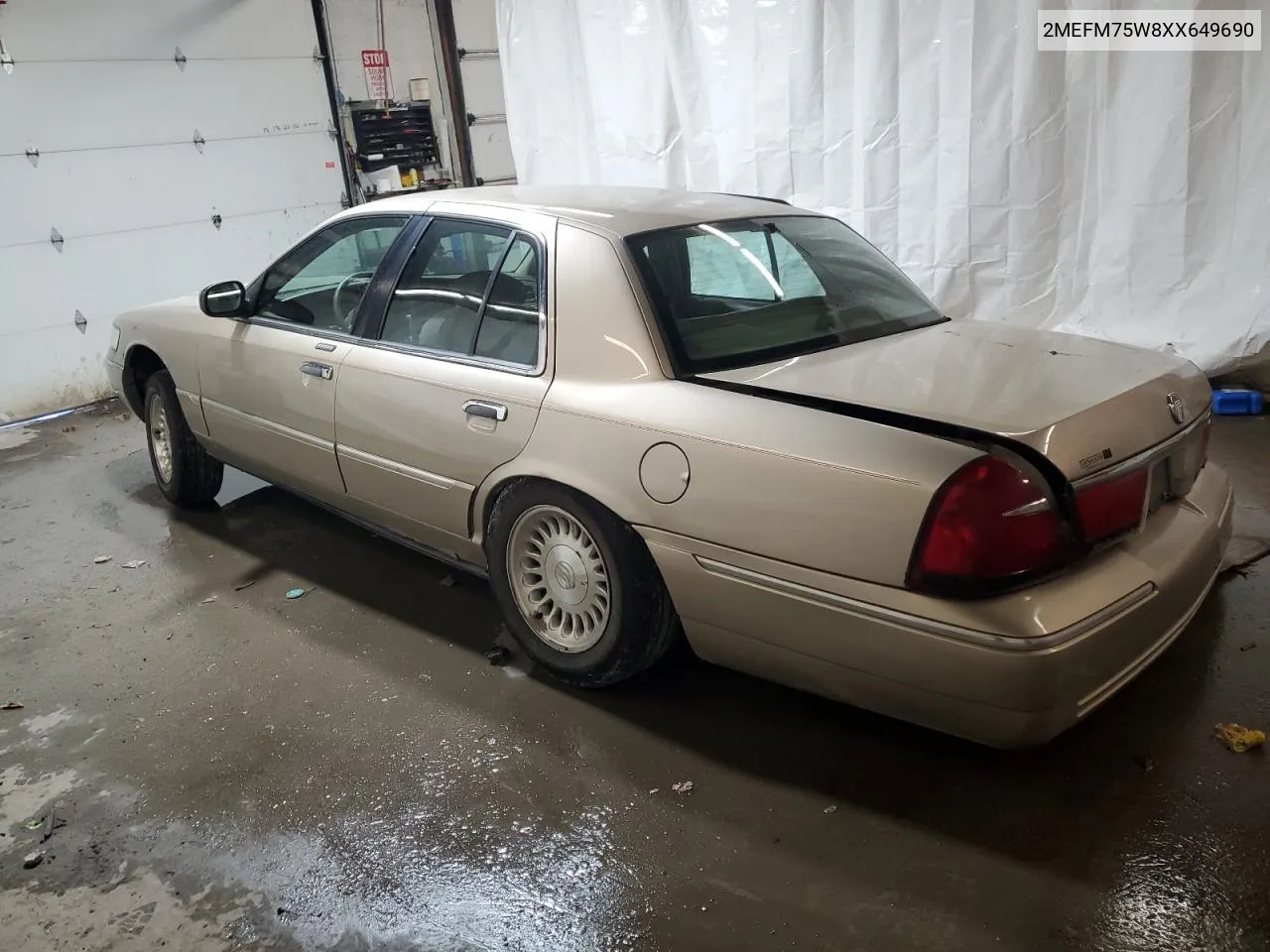 1999 Mercury Grand Marquis Ls VIN: 2MEFM75W8XX649690 Lot: 77777944