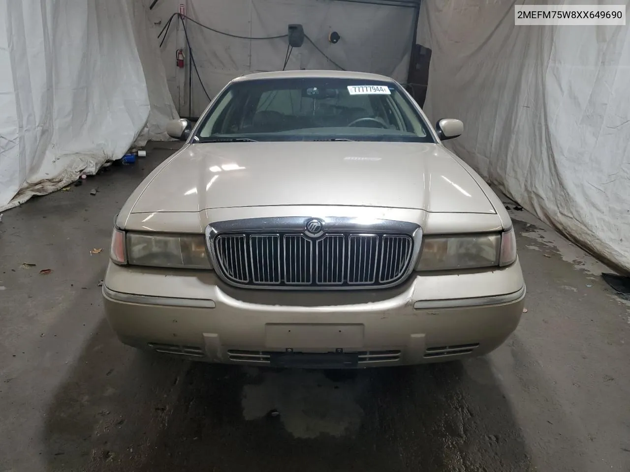 1999 Mercury Grand Marquis Ls VIN: 2MEFM75W8XX649690 Lot: 77777944