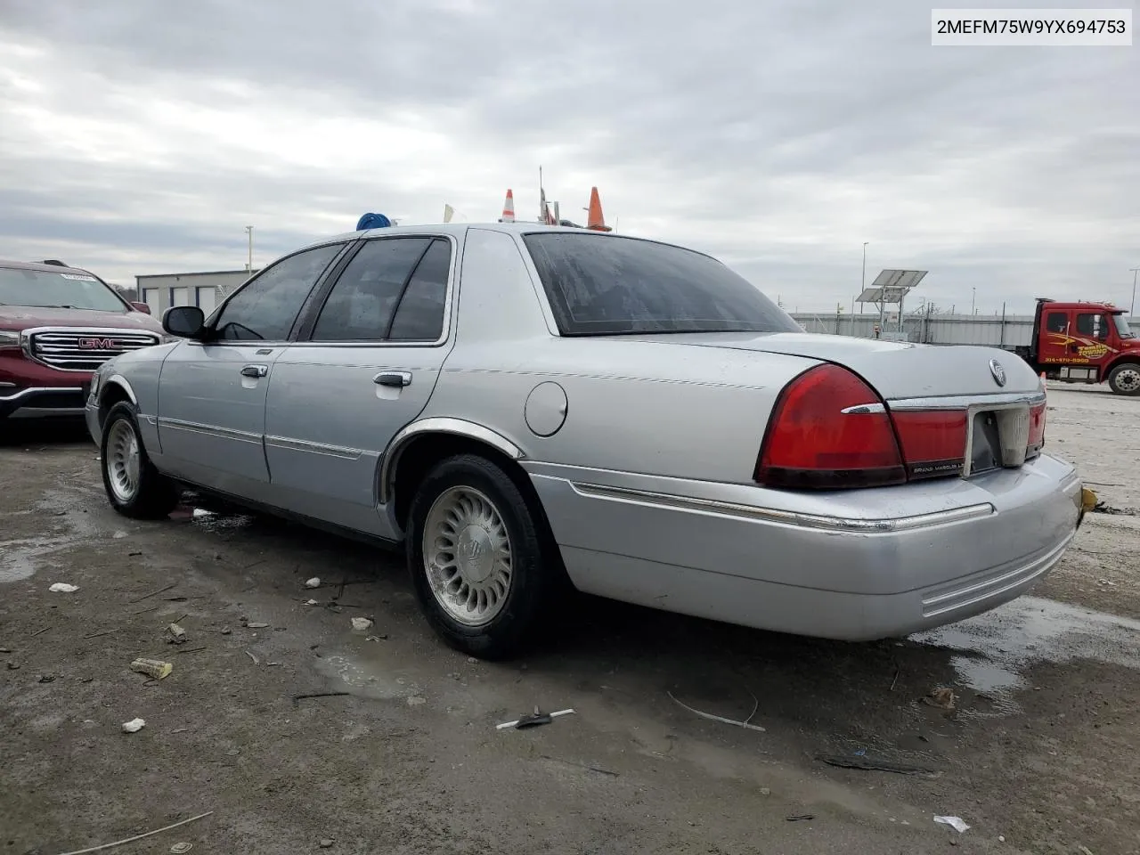 2000 Mercury Grand Marquis Ls VIN: 2MEFM75W9YX694753 Lot: 47624974