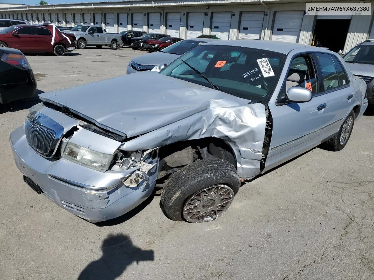 2000 Mercury Grand Marquis Gs VIN: 2MEFM74W6YX637380 Lot: 58703704