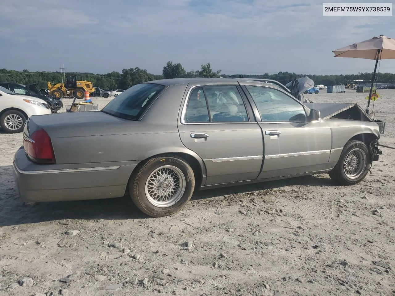 2000 Mercury Grand Marquis Ls VIN: 2MEFM75W9YX738539 Lot: 63485964