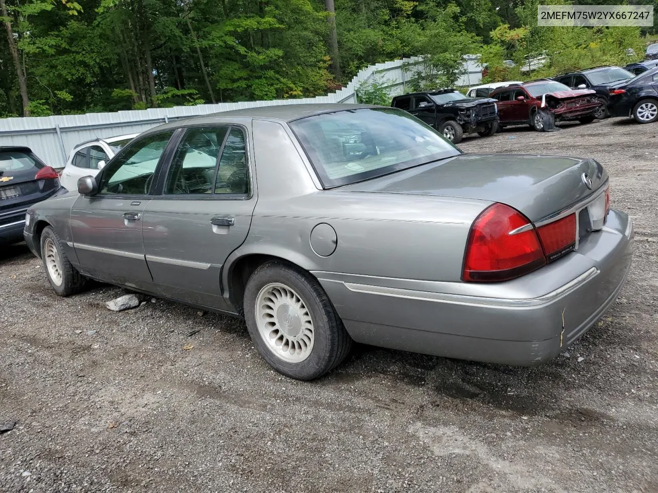 2000 Mercury Grand Marquis Ls VIN: 2MEFM75W2YX667247 Lot: 67203694