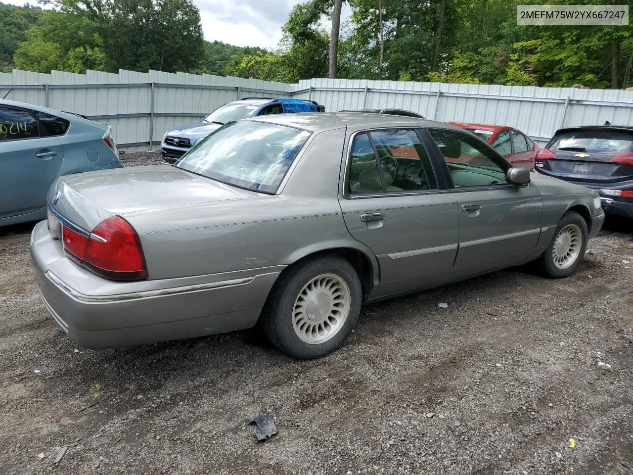 2000 Mercury Grand Marquis Ls VIN: 2MEFM75W2YX667247 Lot: 67203694