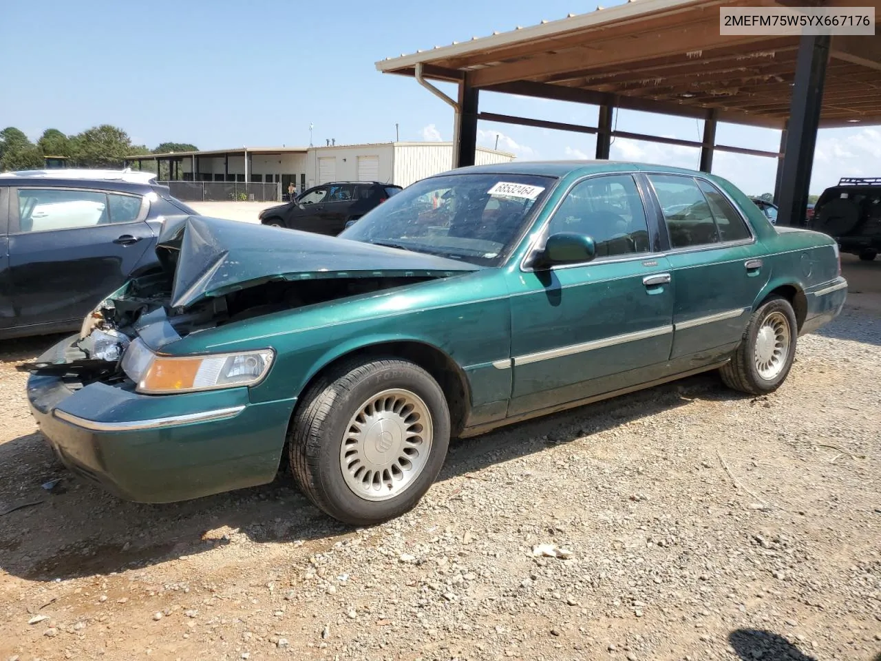 2000 Mercury Grand Marquis Ls VIN: 2MEFM75W5YX667176 Lot: 68532464