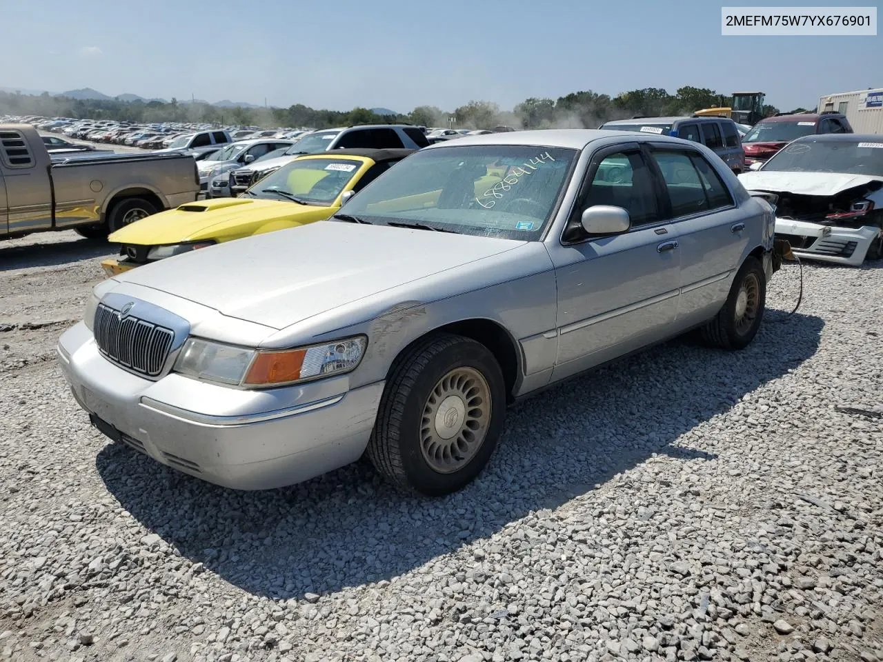 2000 Mercury Grand Marquis Ls VIN: 2MEFM75W7YX676901 Lot: 68854144