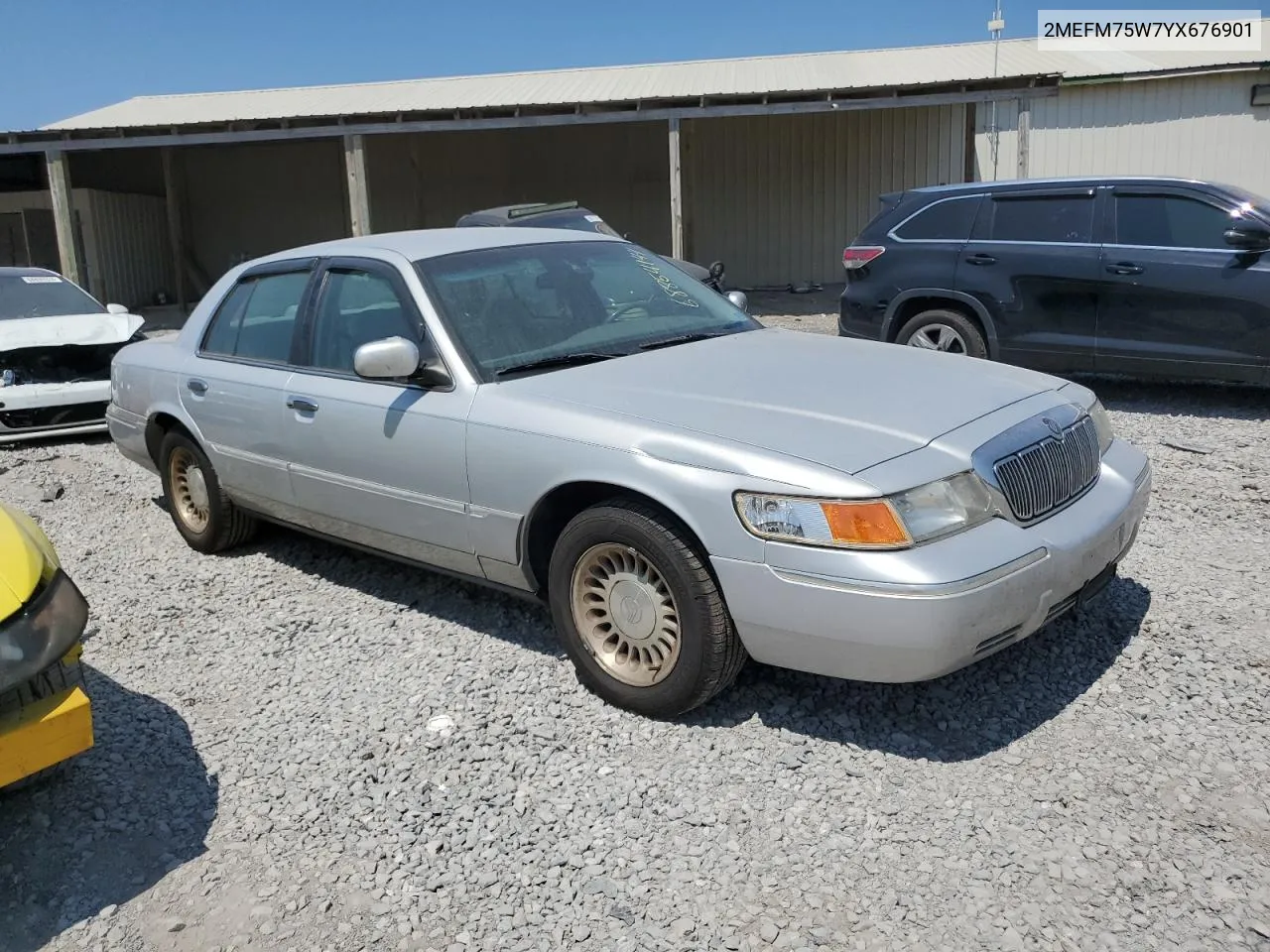 2000 Mercury Grand Marquis Ls VIN: 2MEFM75W7YX676901 Lot: 68854144