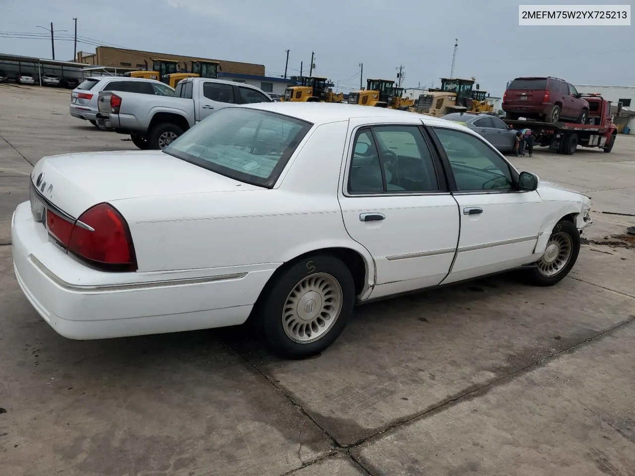 2MEFM75W2YX725213 2000 Mercury Grand Marquis Ls