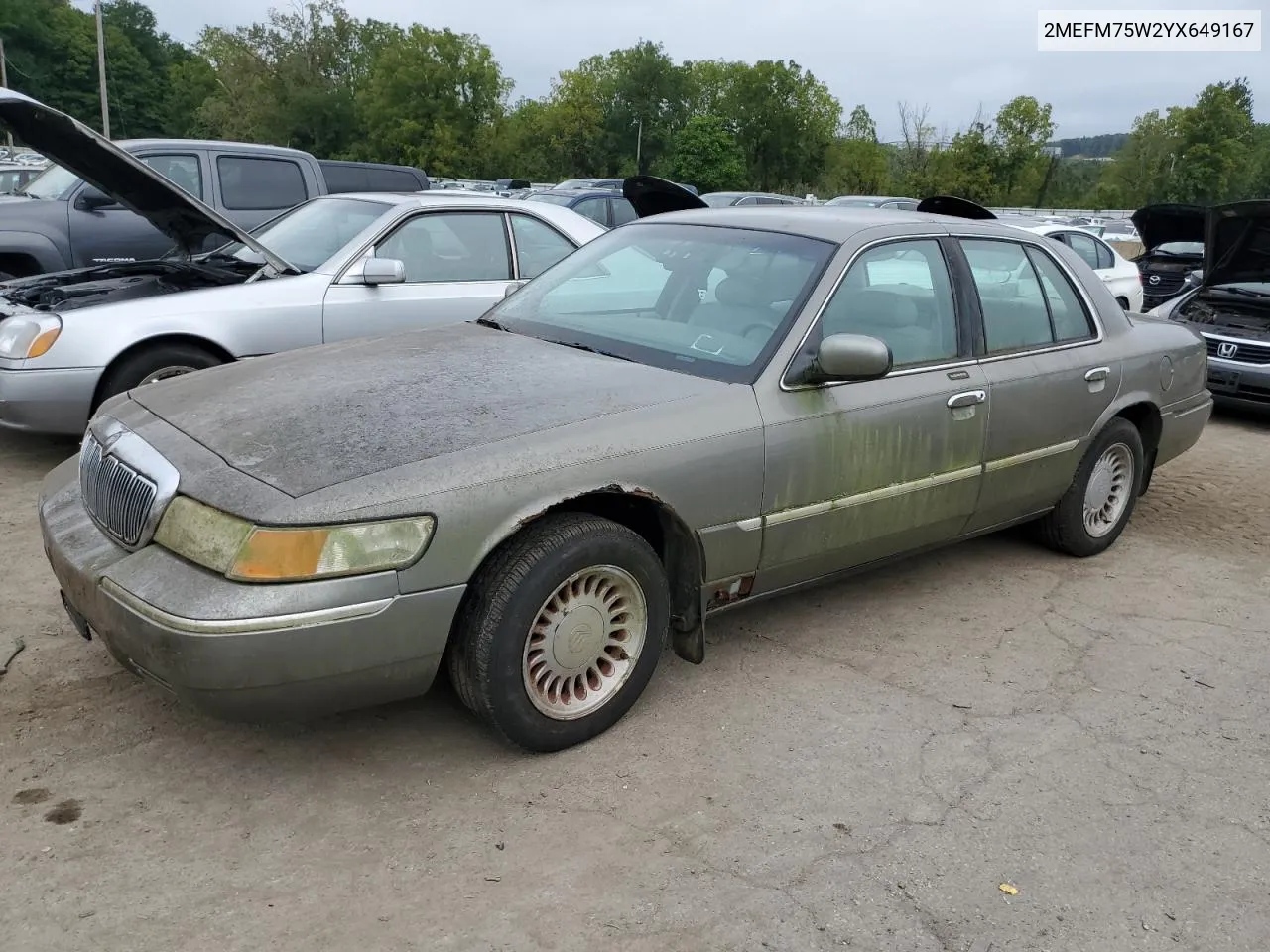 2000 Mercury Grand Marquis Ls VIN: 2MEFM75W2YX649167 Lot: 70025554