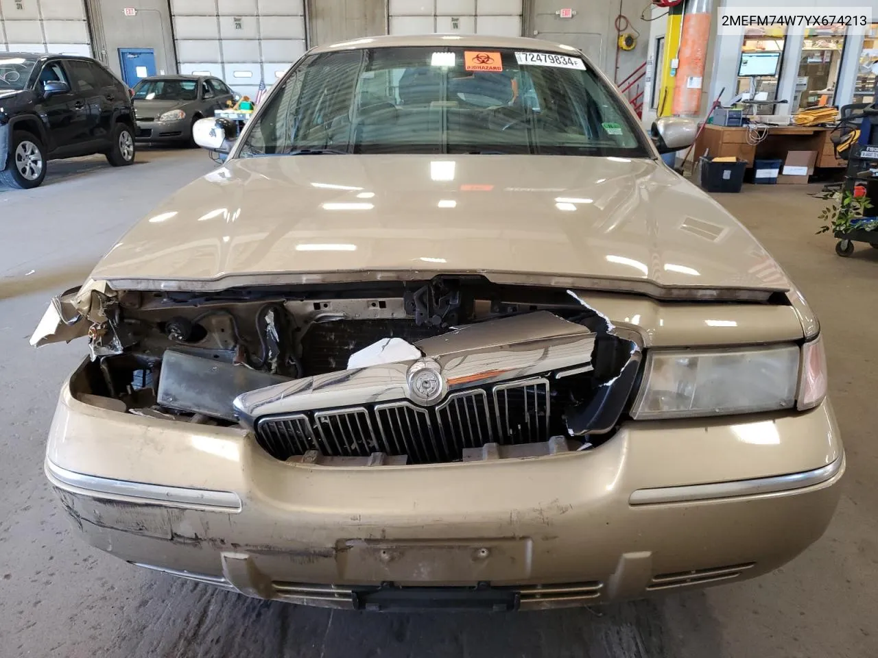 2000 Mercury Grand Marquis Gs VIN: 2MEFM74W7YX674213 Lot: 72479834