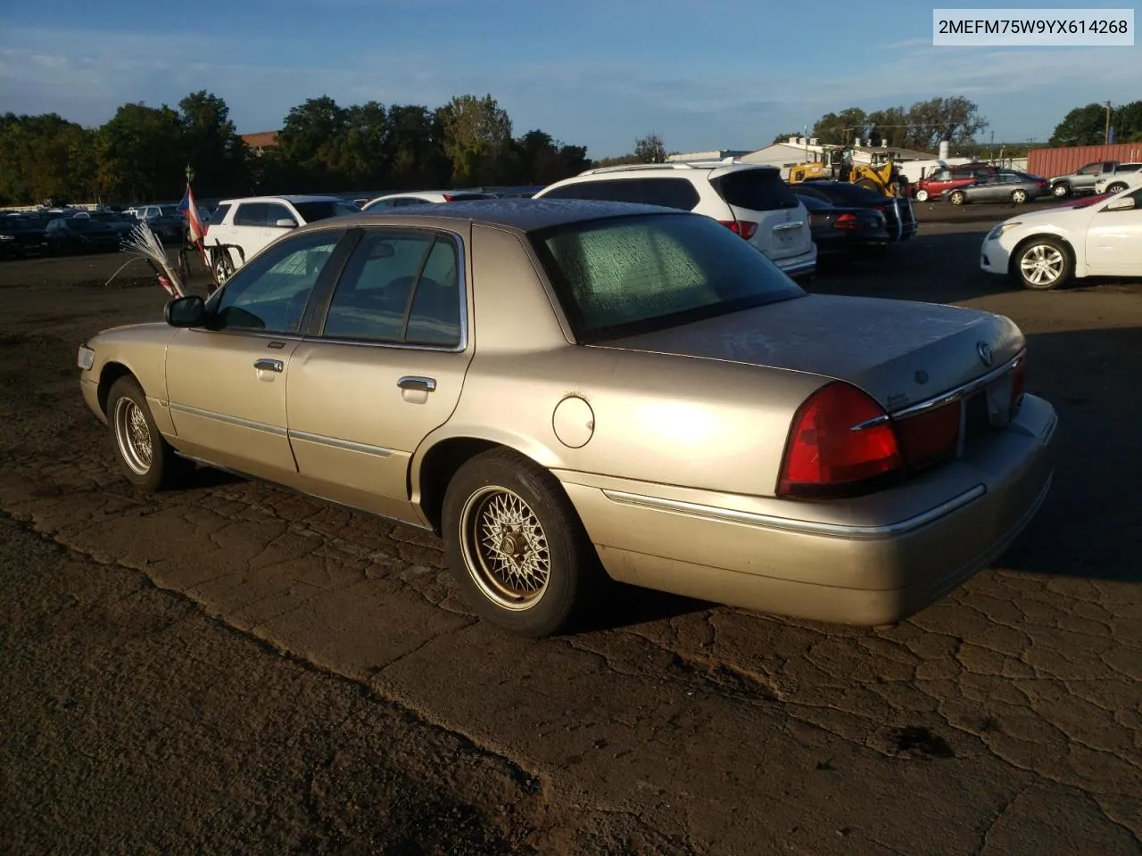 2000 Mercury Grand Marquis Ls VIN: 2MEFM75W9YX614268 Lot: 72513824