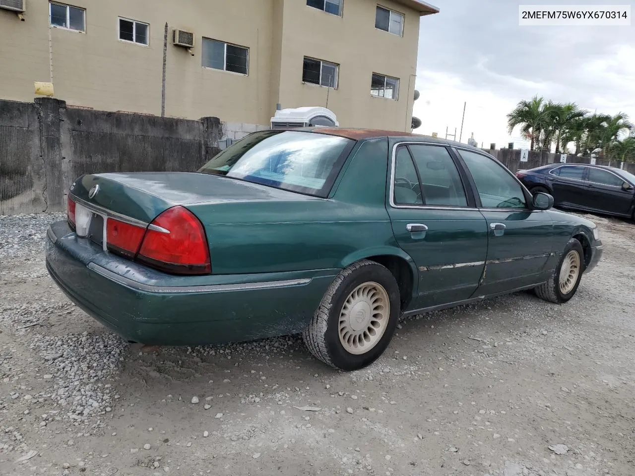 2000 Mercury Grand Marquis Ls VIN: 2MEFM75W6YX670314 Lot: 74658974