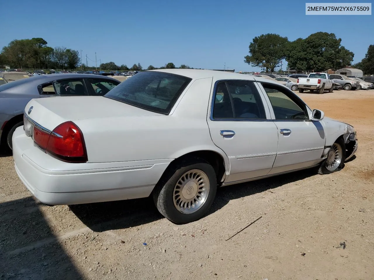 2000 Mercury Grand Marquis Ls VIN: 2MEFM75W2YX675509 Lot: 76155344