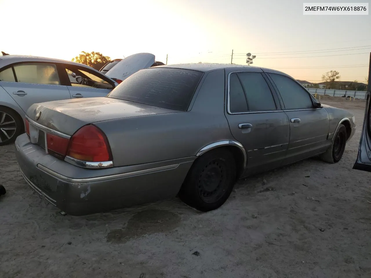 2000 Mercury Grand Marquis Gs VIN: 2MEFM74W6YX618876 Lot: 76190354