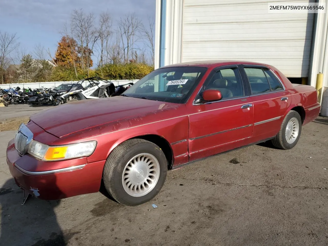 2000 Mercury Grand Marquis Ls VIN: 2MEFM75W0YX669546 Lot: 76485264