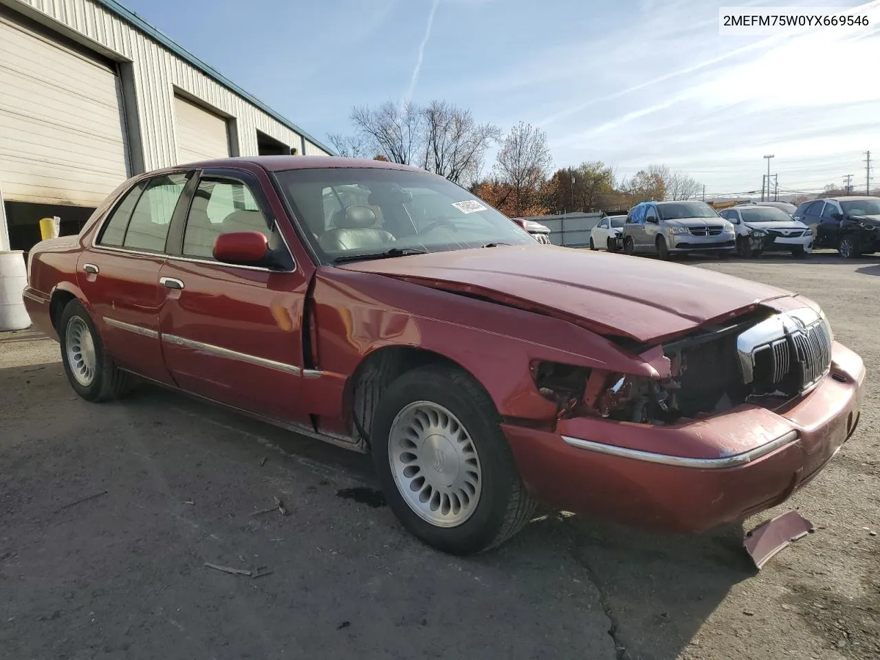 2000 Mercury Grand Marquis Ls VIN: 2MEFM75W0YX669546 Lot: 76485264