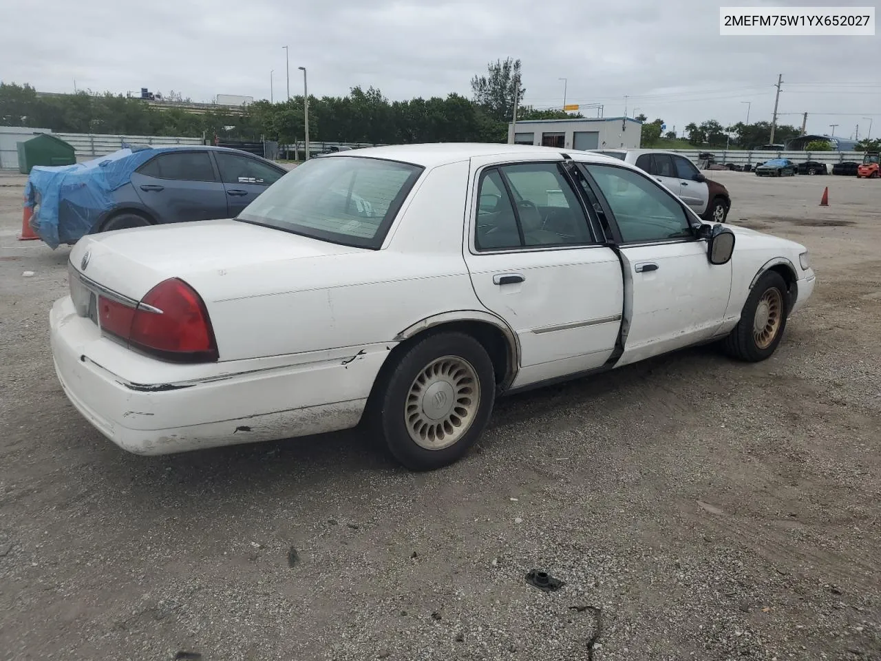 2000 Mercury Grand Marquis Ls VIN: 2MEFM75W1YX652027 Lot: 76540924